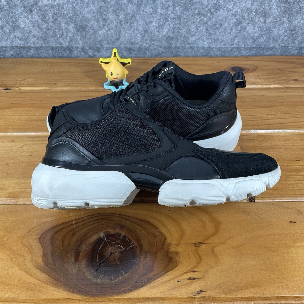 Vionic Aris Womens Size 9.5 Black Suede Leather Embossed Leopard Chunky Sneakers - Picture 7 of 16